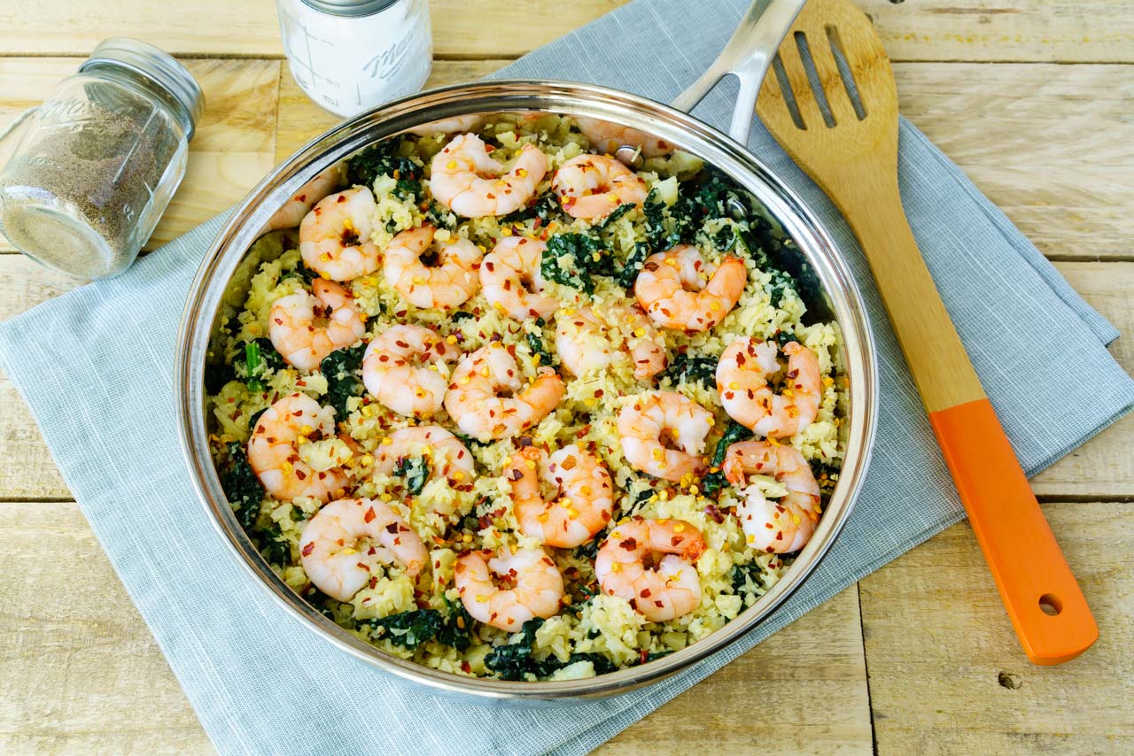 Spicy-Shrimp-Cauliflower-Rice-CleanFoodCrush